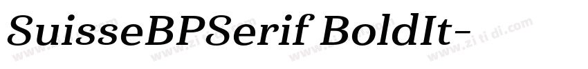 SuisseBPSerif BoldIt字体转换